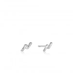 Boucles d'oreilles à clous Silver Smooth Twist E038-01H Ania Haie Jewellery