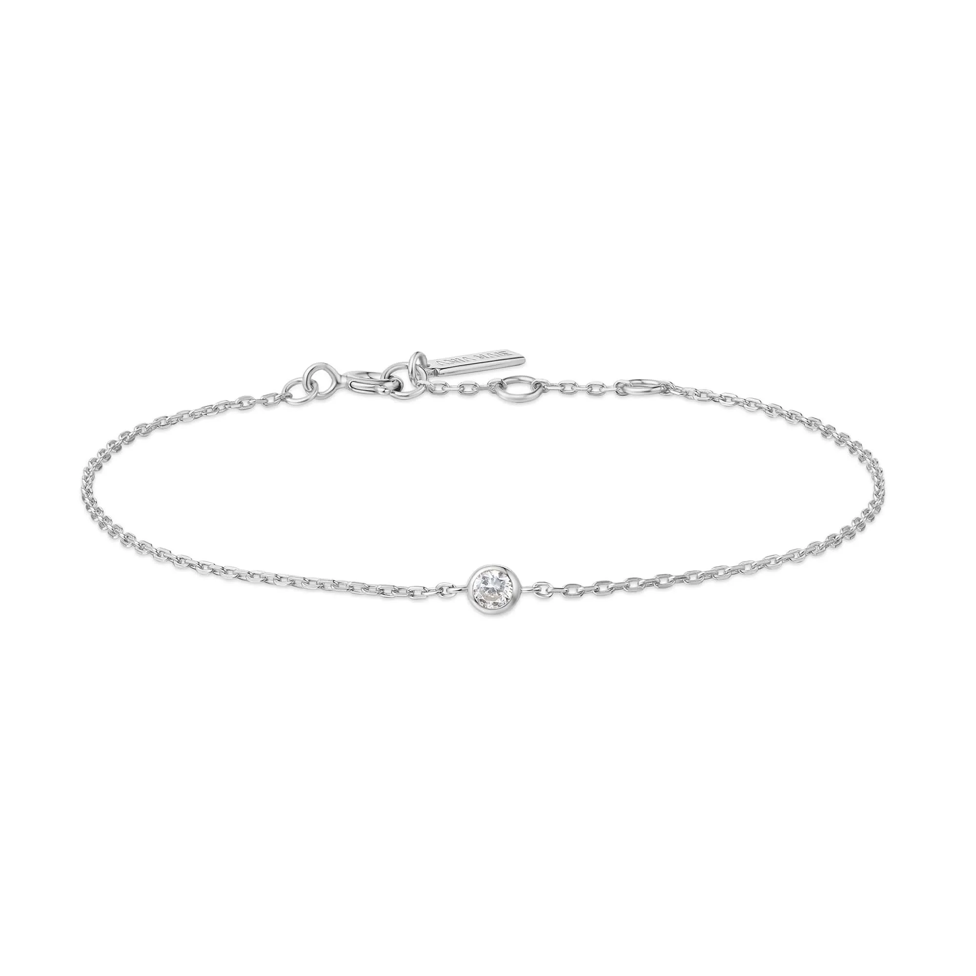 Bracelet en métal argenté étincelant B062-01H Ania Haie Jewellery
