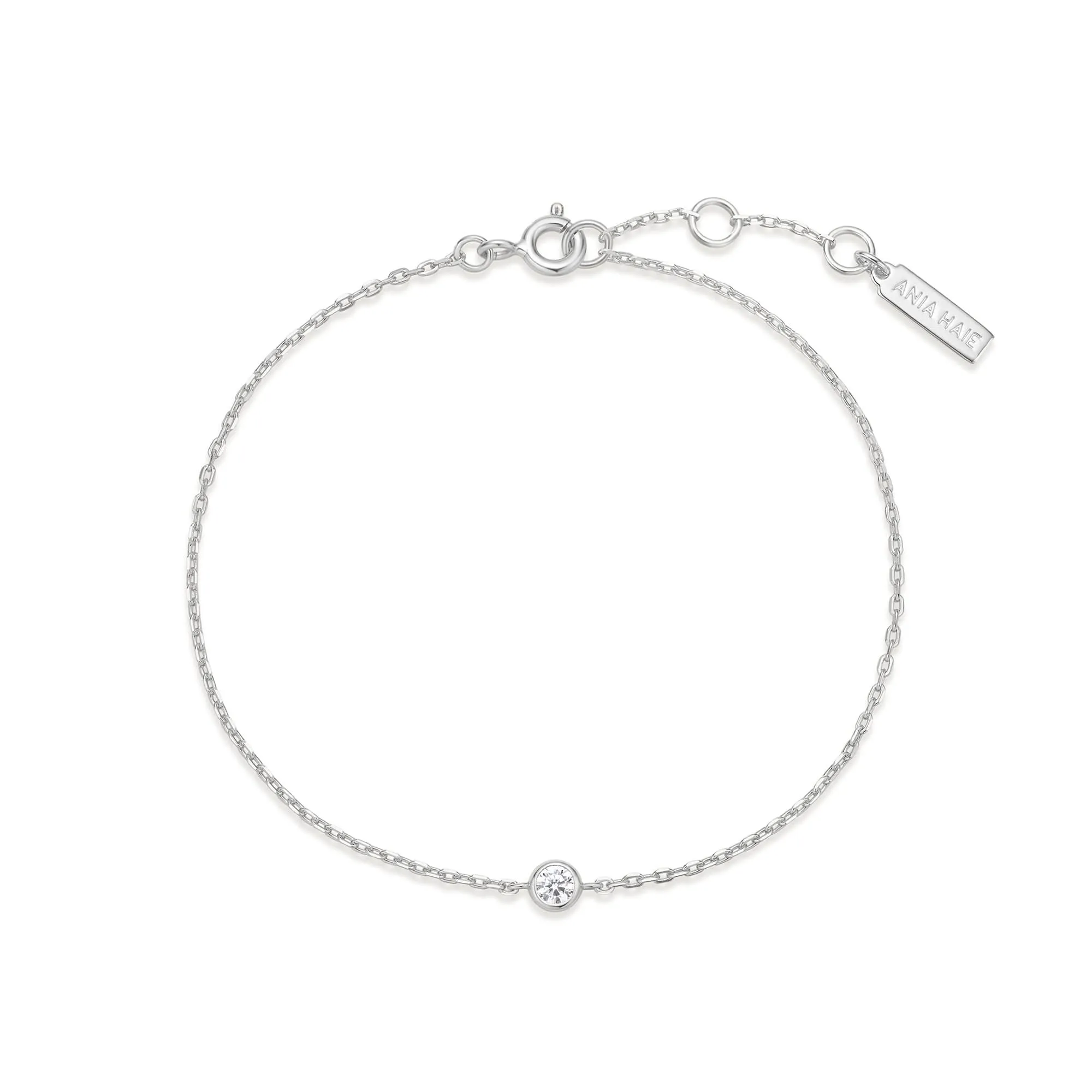Bracelet en métal argenté étincelant B062-01H Ania Haie Jewellery