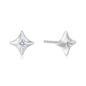 Boucles d'oreilles étincelantes étoiles argentées E064-02H Ania Haie Jewellery