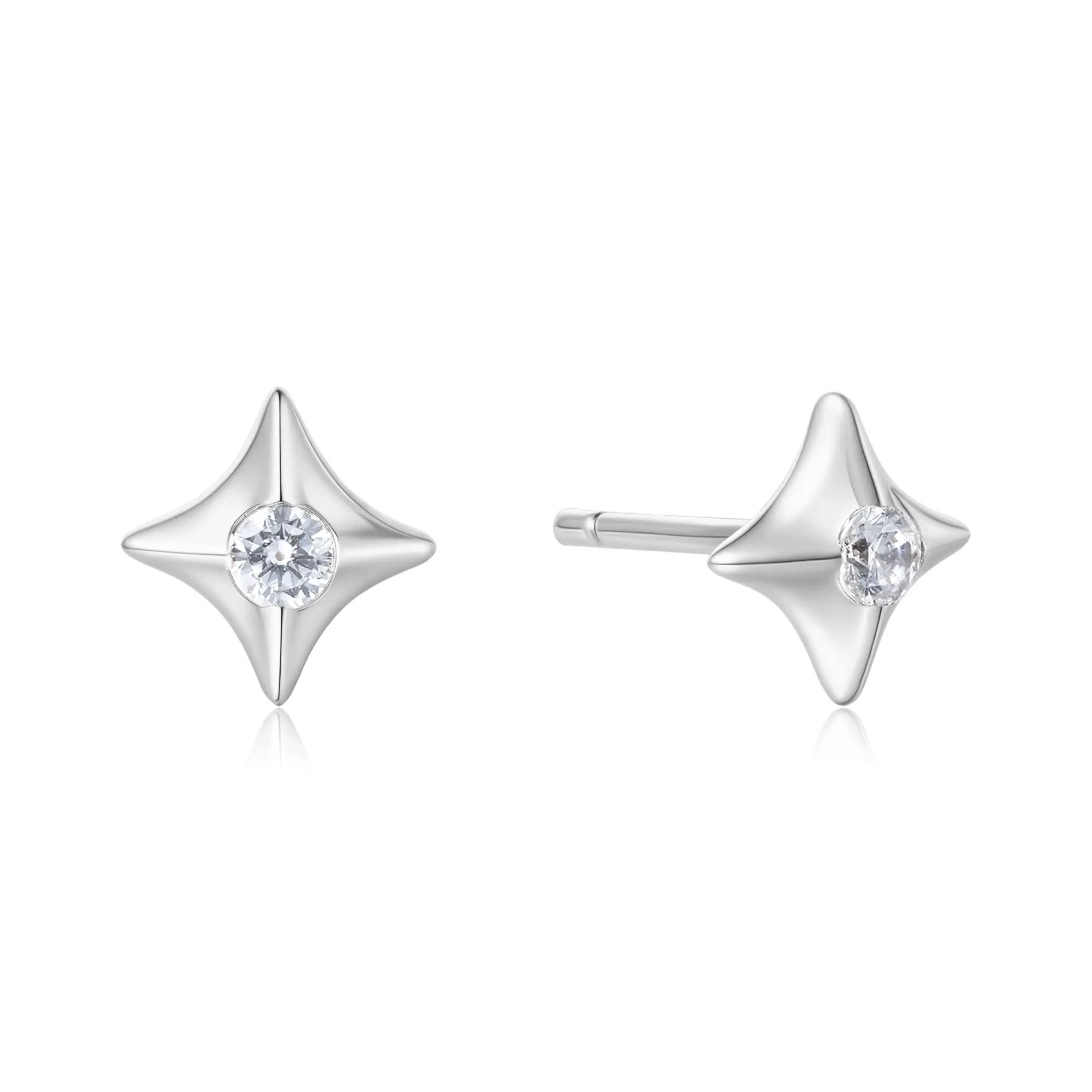 Boucles d'oreilles étincelantes étoiles argentées E064-02H Ania Haie Jewellery