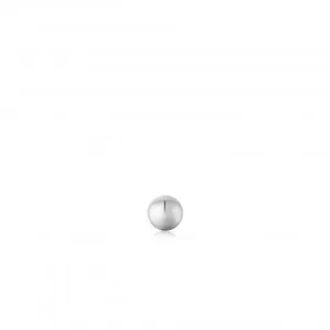 Boucle d'oreille simple à bille sphérique argentée E035-02H Ania Haie Jewellery