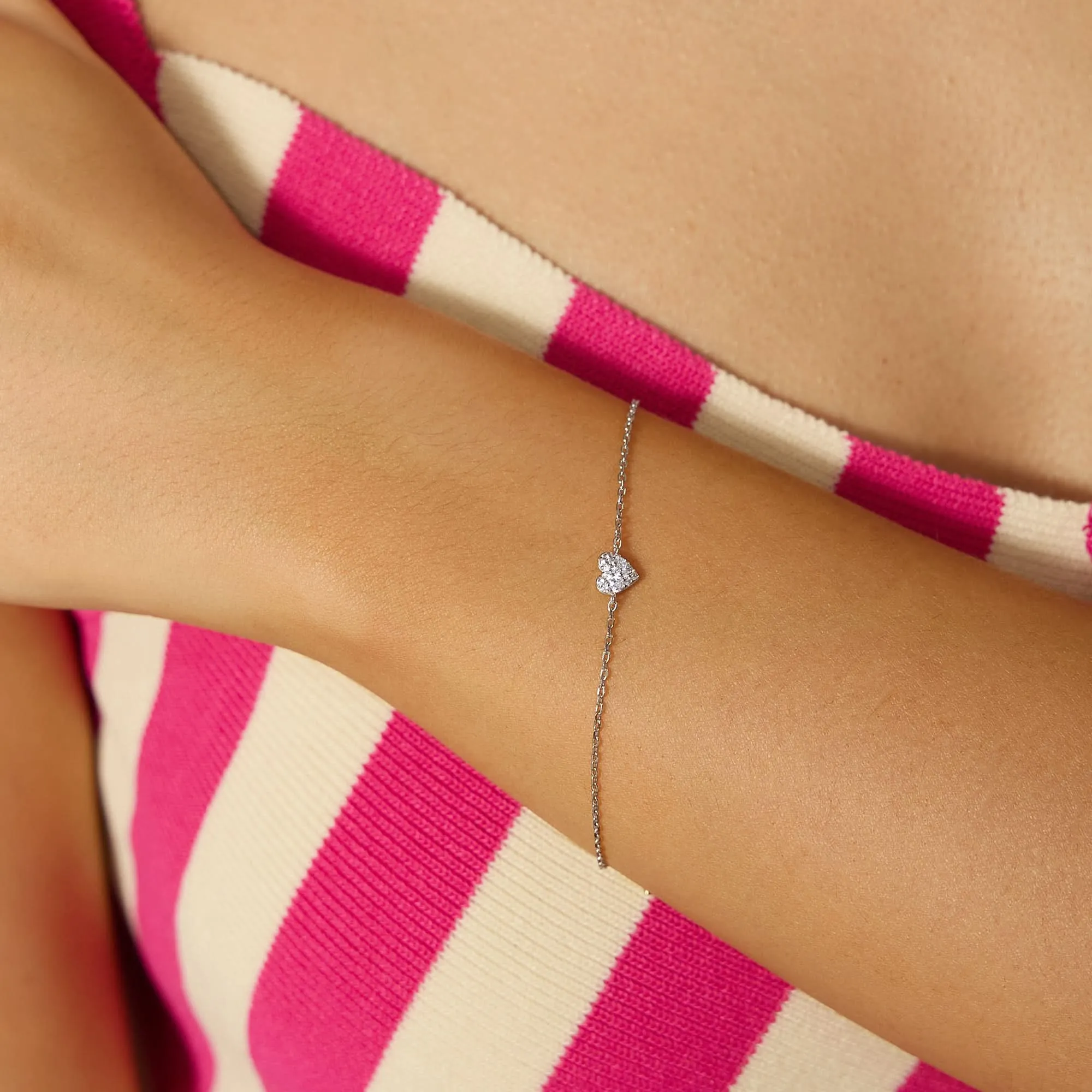 Bracelet Pavé Silver Sweetheart B064-01H Ania Haie Jewellery