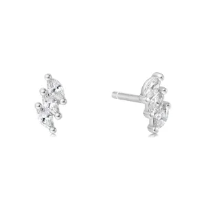 Boucles d'oreilles à clous triple marquise en argent E063-01H Ania Haie Jewellery