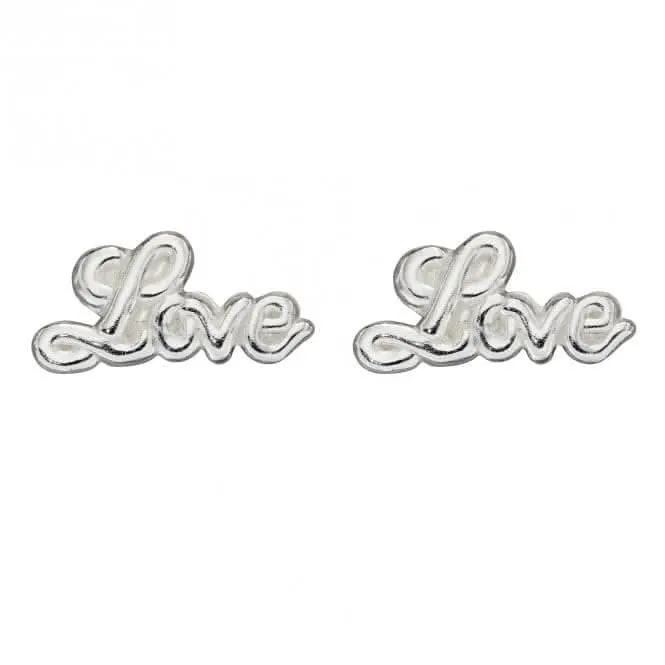 Boucles d'oreilles à clous Love en argent A2065 - Débuts de bijoux