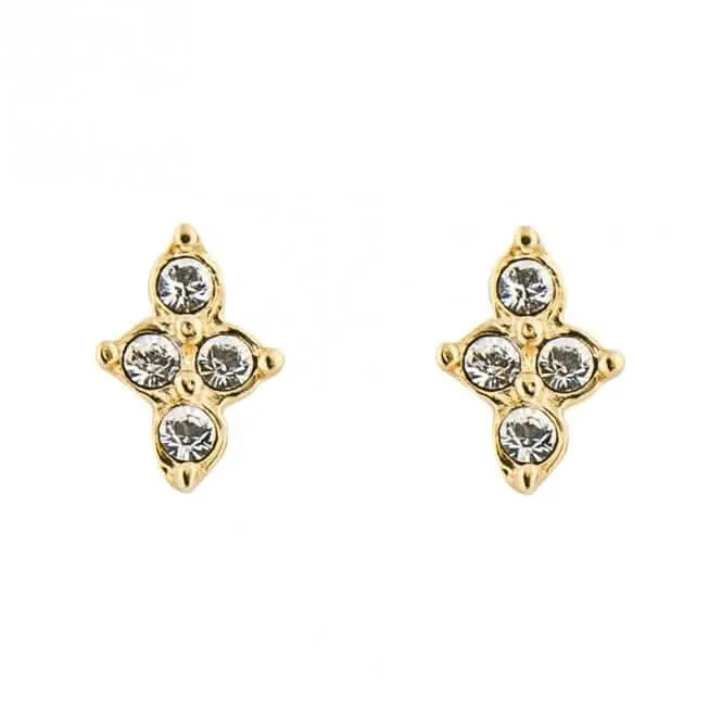 Boucles d'oreilles à fleurs en zirconium E6264C - Débuts de bijoux