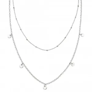Collier Mini Disque Double Rang en Argent Sterling N4377 Beginnings Jewellery