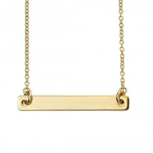 Collier Barre ID en Argent Sterling Plaqué Or N4380 Beginnings Jewellery