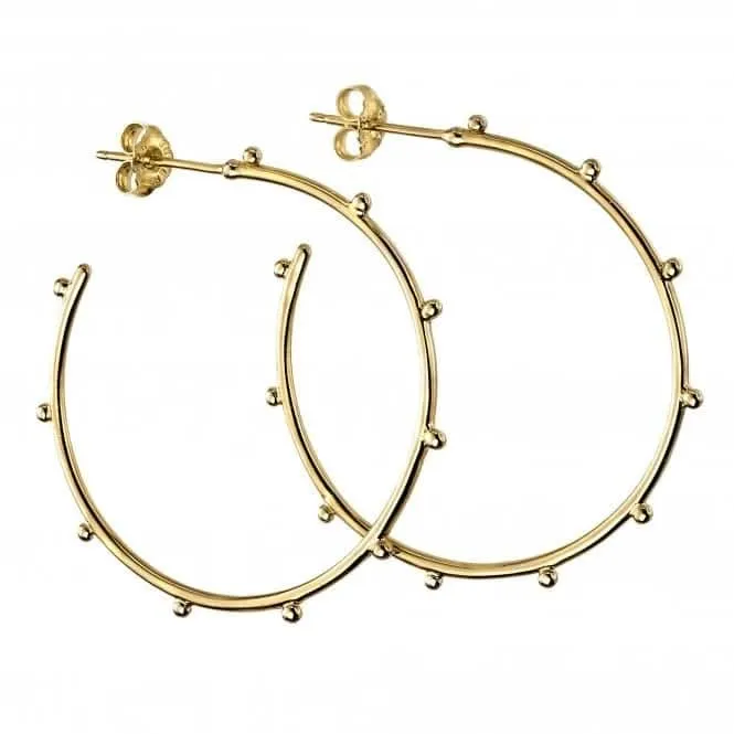 Boucles d'oreilles semi-cerclées plaquées or argenté Sterling E5859 Beginnings Jewellery
