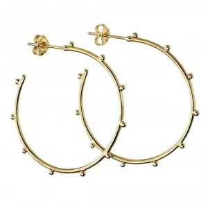 Boucles d'oreilles semi-cerclées plaquées or argenté Sterling E5859 Beginnings Jewellery