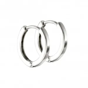 Boucles d'oreilles Huggie mini profil plat en argent sterling E5864 Beginnings Jewellery
