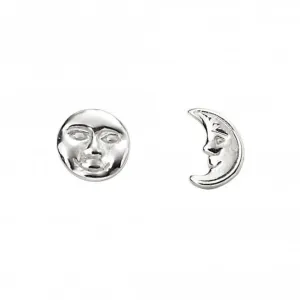 Boucles d'oreilles à clous Visage de Lune en Argent Sterling A2059 Bijoux Beginnings