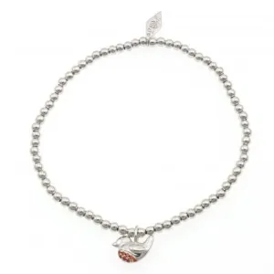 Bracelet Robin Perlé en Argent Sterling Plaqué Rhodium ERLB027 Ania Haie Jewellery
