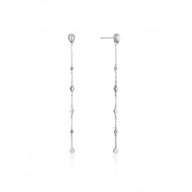 Boucles d'oreilles goutte rêve en argent sterling plaqué rhodium E016-07H Ania Haie Jewellery