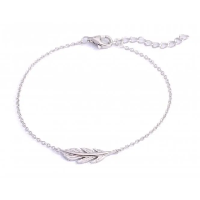 Bracelet Feuille en Argent Sterling Plaqué Rhodium ERLB001 Ania Haie Jewellery