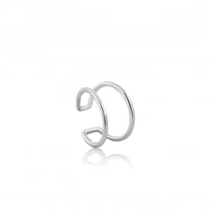 Pince-oreille moderne en argent sterling plaqué rhodium E002-07H Ania Haie Jewellery