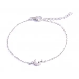 Bracelet Lune en Argent Sterling Plaqué Rhodium ERLB009 Ania Haie Jewellery