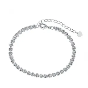 Bracelet en argent sterling plaqué rhodium avec zirconia ERLB035 Ania Haie Jewellery