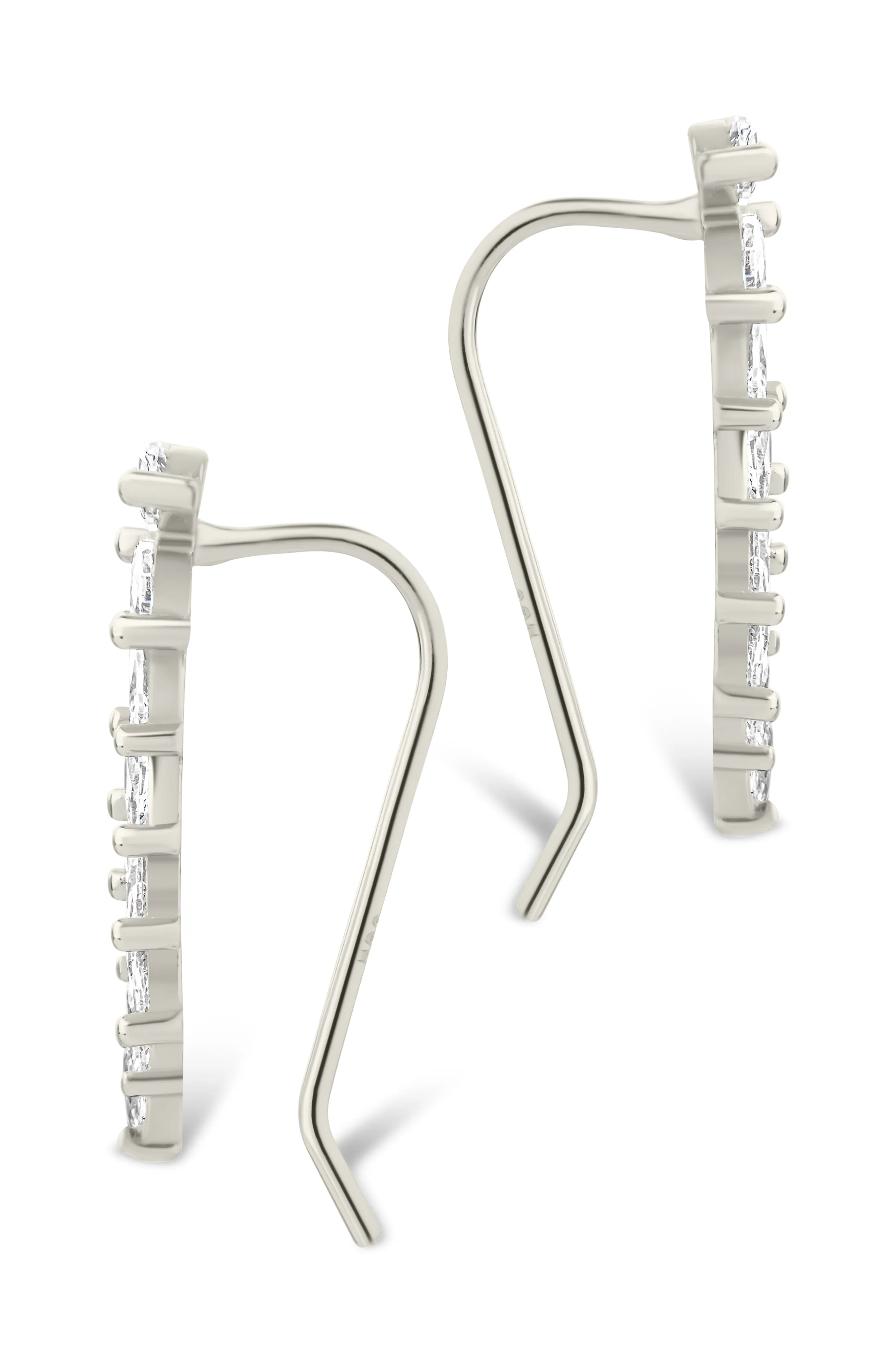 Boucles d'oreilles threader crawler en argent sterling Skye CZ