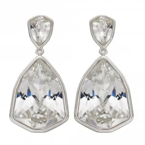 Boucles d'oreilles en argent sterling Swarosvki Trilliant E5825C Bijoux Beginnings