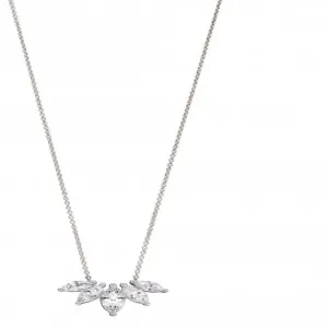 Collier Débuts Bijoux en Argent Sterling avec Zirconia Marquise Rangée N4357C