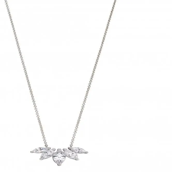 Collier Débuts Bijoux en Argent Sterling avec Zirconia Marquise Rangée N4357C