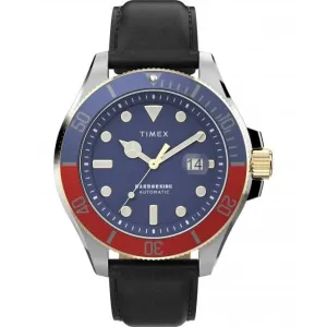 Montre Timex Harborside Coast Automatique à Bracelet en Cuir TW2V72200