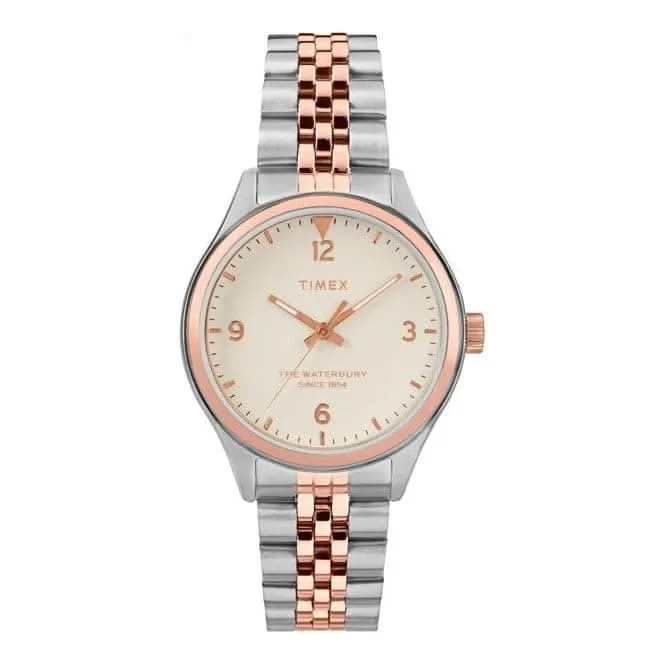 Montre analogique à quartz Timex pour femmes, bicolore TW2T49200
