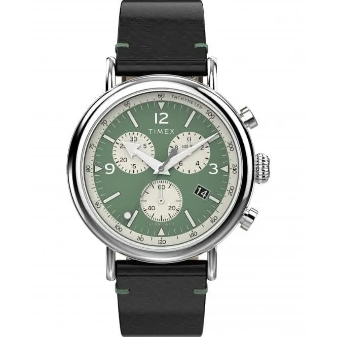 Montre Timex Standard Chronograph à bracelet en cuir écologique TW2V71000