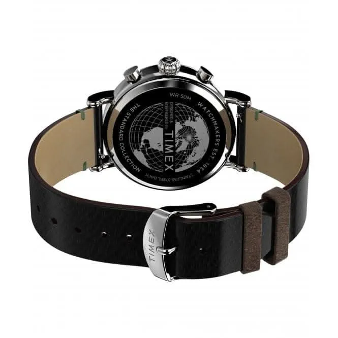 Montre Timex Standard Chronograph à bracelet en cuir écologique TW2V71000