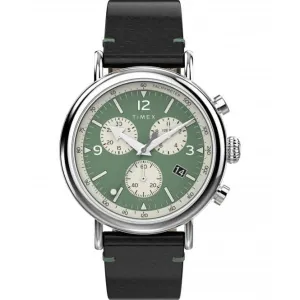 Montre Timex Standard Chronograph à bracelet en cuir écologique TW2V71000