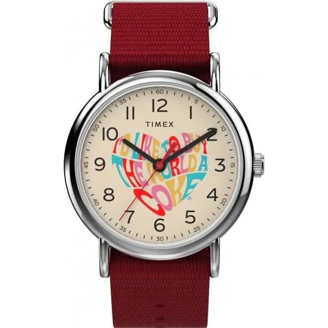 Timex Montre Unisexe Weekender Rouge TW2V29900