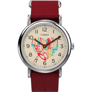 Timex Montre Unisexe Weekender Rouge TW2V29900