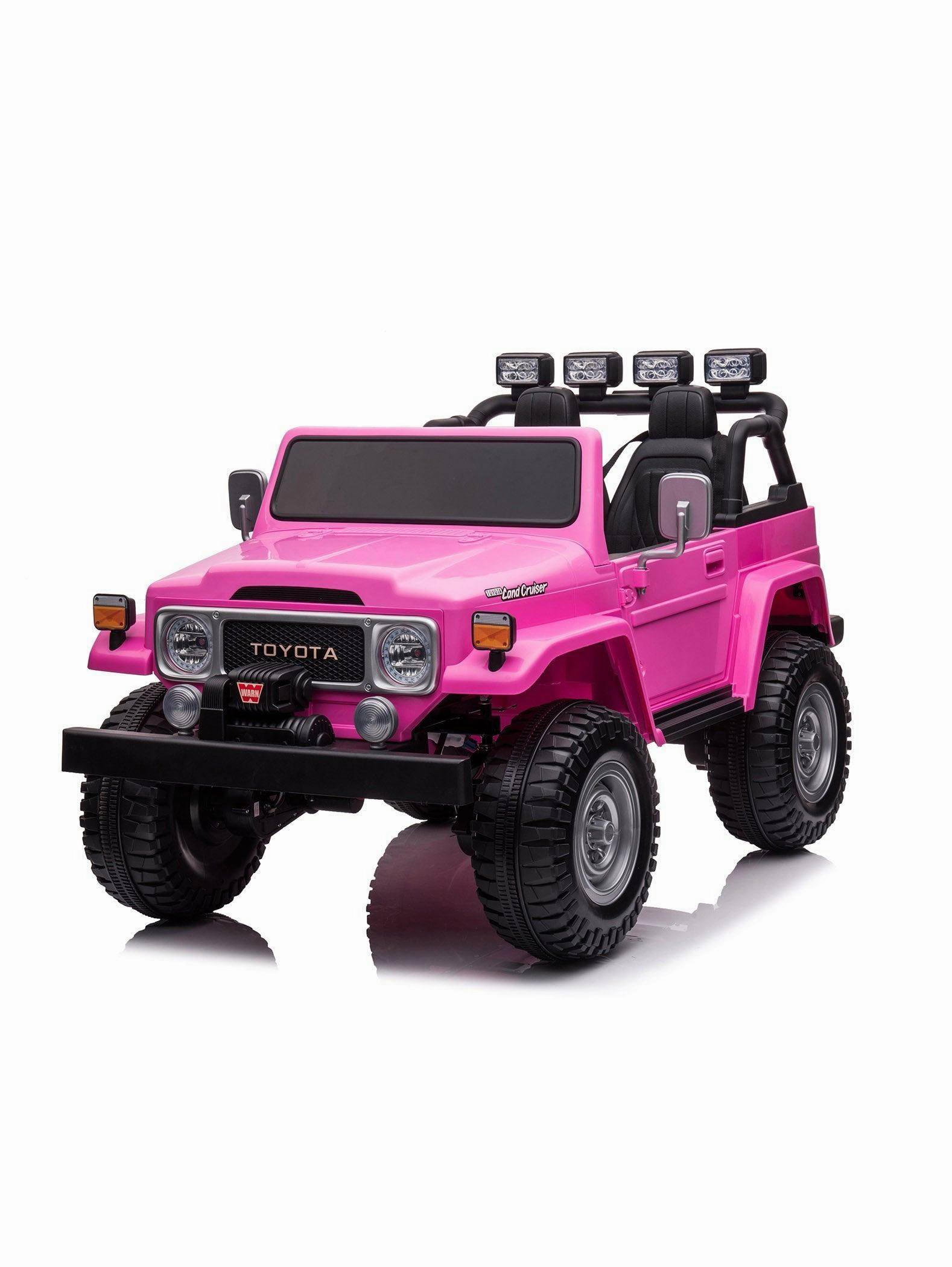 TOYOTA Land Cruiser Jeep 12V Battery 2-Seater Ride-on Car - Pink