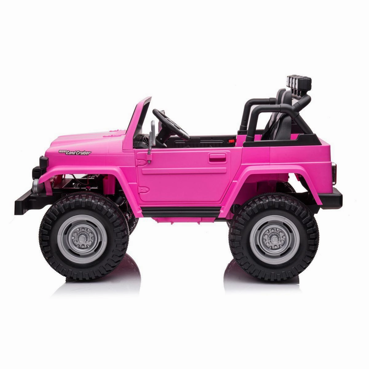 TOYOTA Land Cruiser Jeep 12V Battery 2-Seater Ride-on Car - Pink
