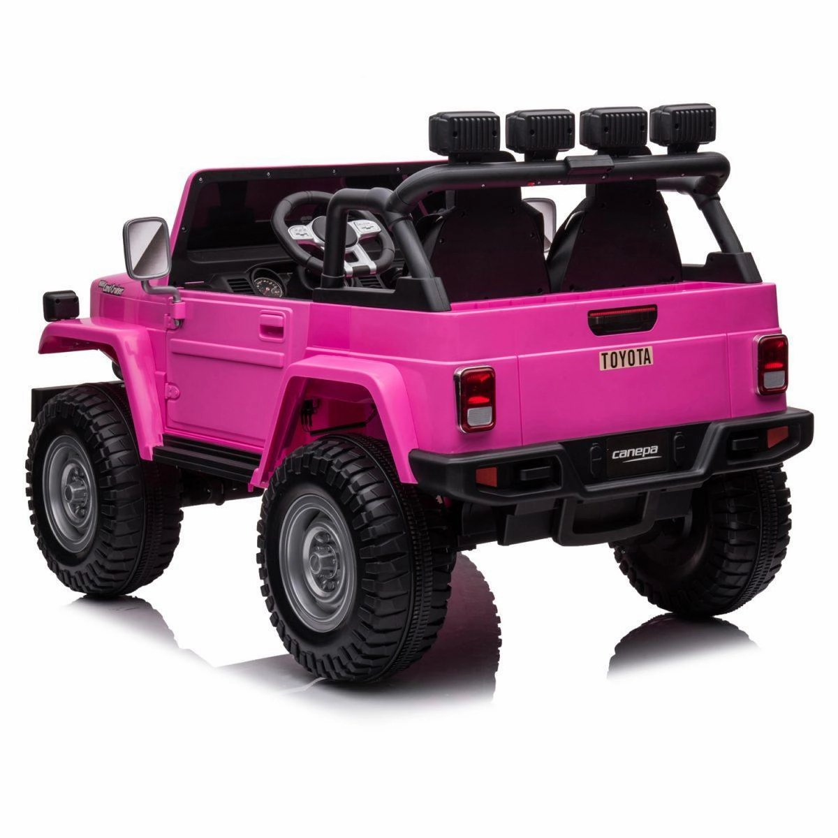 TOYOTA Land Cruiser Jeep 12V Battery 2-Seater Ride-on Car - Pink