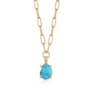 Collier Pendentif à Chaîne Grosse Maillons Turquoise N044-04G Ania Haie Jewellery