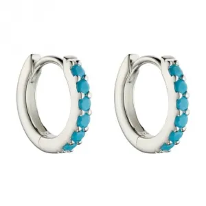 Boucles d'oreilles en cristal turquoise E6050T - Débuts de bijoux
