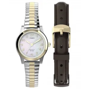 Ensemble Cadeau Bicolore avec Monture à Bracelet Marron TWG063400