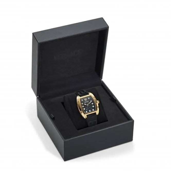 Montre Versace Dominus Noir Guilloché Saphir VE8K00624