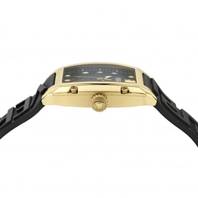 Montre Versace Dominus Noir Guilloché Saphir VE8K00624