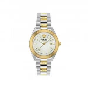 Montre Versace Timeless V Dôme Blanc-Argent Saphir VE8E00424