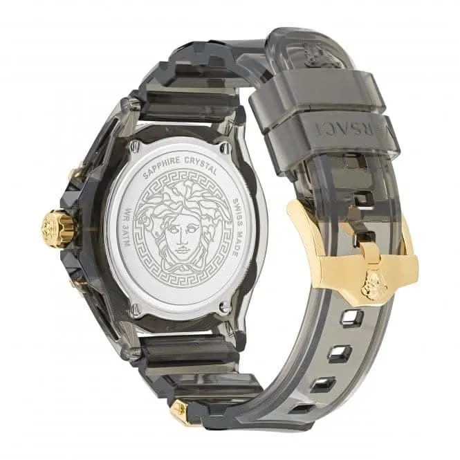 Montre unisexe iconique active Indiglo noire Versace VE6E00123