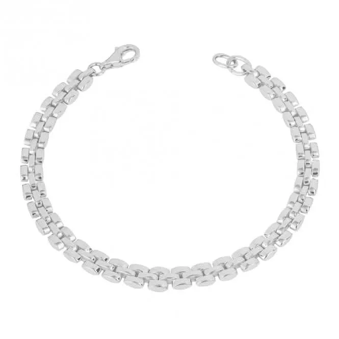Bracelet en argent avec chaîne de montre B5394 - Bijoux Beginnings