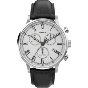 Montre chronographe classique en acier inoxydable Waterbury TW2U88100