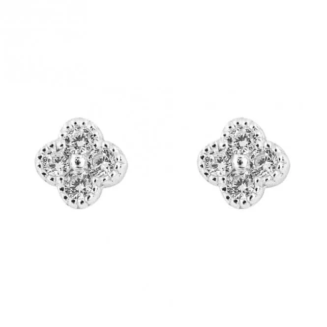 Boucles d'oreilles à fleurs pave en zircone E6279C Beginnings Jewellery