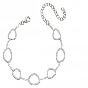 Bracelet Station Contour Galet Zircone B5222C Débuts Bijoux