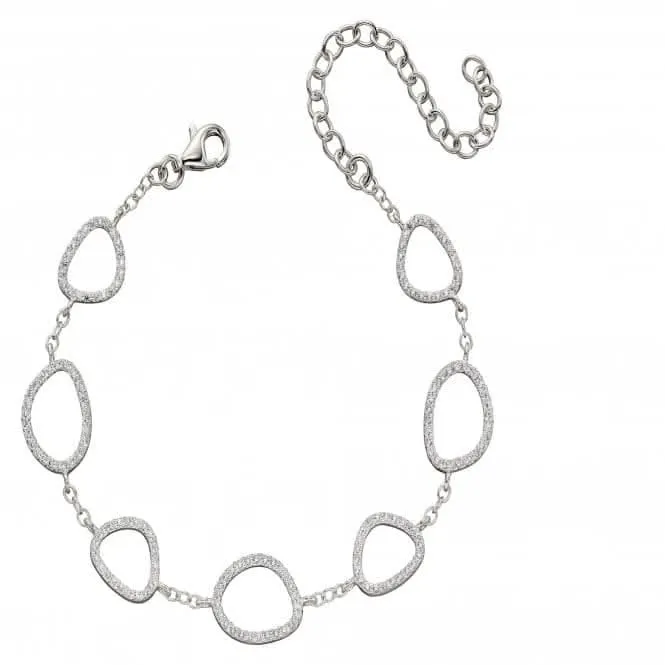 Bracelet Station Contour Galet Zircone B5222C Débuts Bijoux