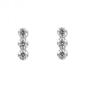 Boucles d'oreilles à triple bille en zircone E6280C Beginnings Jewellery